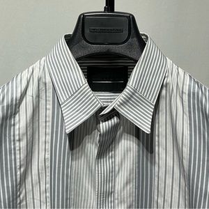 Diesel Black Gold stripe multi panel button up shirt